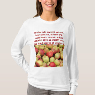 りんごの女性のフード付きスウェットシャツ Tシャツ