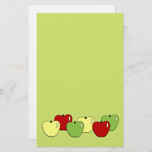 りんごの文房具 便箋 (正面/裏面)