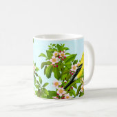 りんごの木のマグのアメリカのGoldfinchの鳥 コーヒーマグカップ (正面右)