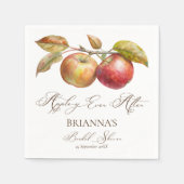 りんごの木の下で永遠に　秋のりんごの結婚前のお祝い スタンダードカクテルナプキン (正面)