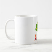 りんごの木の下に座る子供たち コーヒーマグカップ (左)