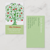 りんごの木の先生の引用文の先生 名刺 (正面/裏面)