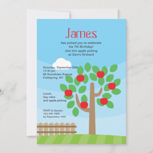 りんごの木の招待状 招待状 (正面)