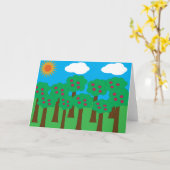 りんごの木の挨拶状 カード (黄色い花)