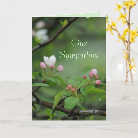 りんごの木の発芽させたcustomzieは引き起こります カード (黄色い花)