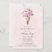 りんごの木の花のブーケ ウェディング シャワー 招待状 (正面)