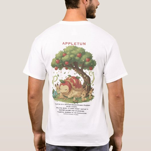 りんごの木の花 Tシャツ (裏面)