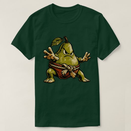 りんごの相撲 — 面白い果物の相撲レスラー ヴィンテージ Tシャツ (デザイン正面)