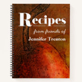 りんごの美術作品 レシピブック ノートブック (正面)