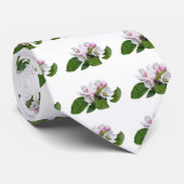 りんごの花と緑の葉 ネクタイ (ロール)