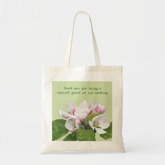 りんごの花のありがとうバッグ トートバッグ (正面)
