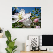 りんごの花のアートプリント 額入りアート ポスター (ホームオフィス)