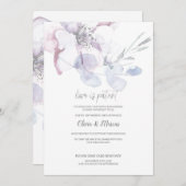 りんごの花の愛は辛抱強い結婚式延期のお知らせ 招待状 (正面/裏面)