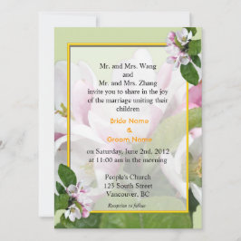 りんごの花の結婚式の招待状 招待状