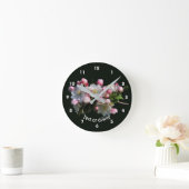 りんごの花 フローラル オーダーメイド  ラウンド壁時計 (ホーム)