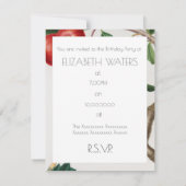 りんごの誕生日パーティー招待状 フラットカード 招待状 (裏面)