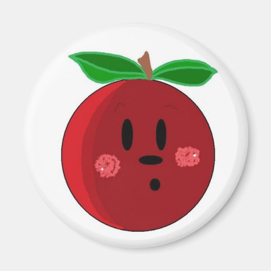 りんごの顔 マグネット (正面)