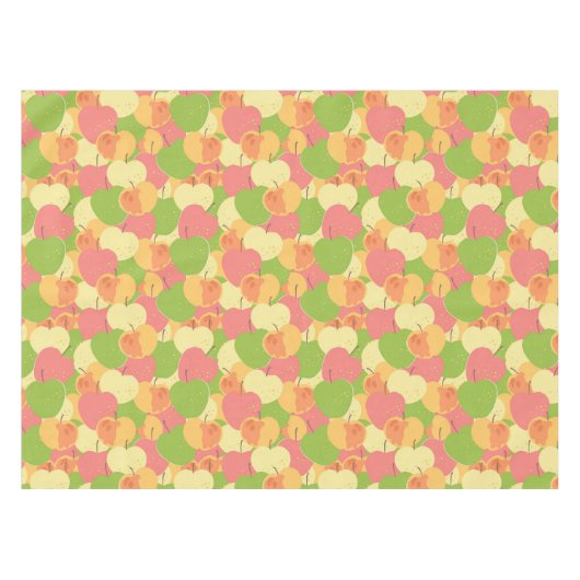 りんごを持つオーナメント テーブルクロス (正面(横))