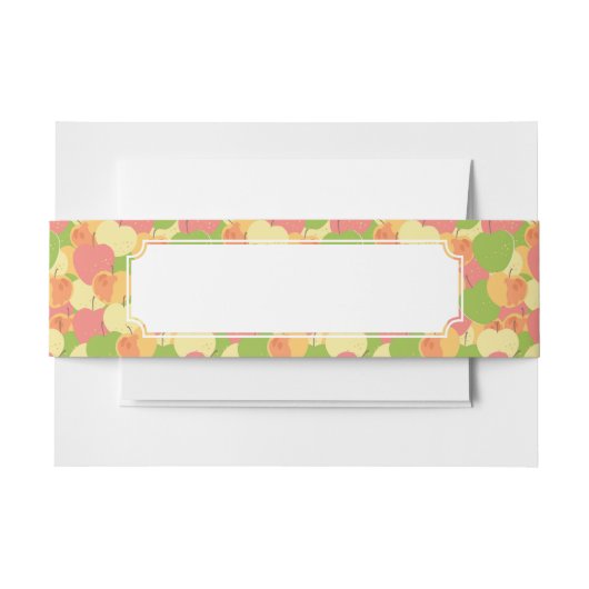 りんごを持つオーナメント 招待状ベリーバンド (正面例)