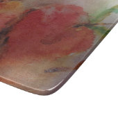 りんごを持つ装飾的なガラスまな板 カッティングボード (角)