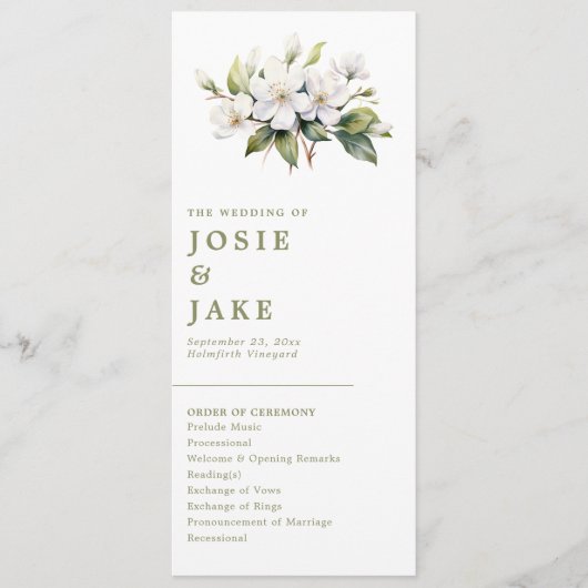 りんごエレガント花ミニマル植物学結婚院 プログラム (正面)