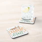 りんごカボチャと秋 コースター (右側)