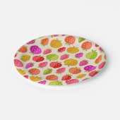 りんごカラフルとレトロ星のイチゴ ペーパープレート (アングル)