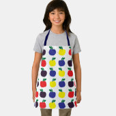 りんごカラフルフルーツの子供 エプロン (インサイチュ)