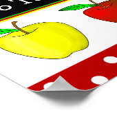 りんごカラフル学校の教室ルールポスター ポスター (角)