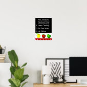 りんごカラフル学校の教室ルールポスター ポスター (ホームオフィス)