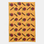 りんごシナモンパターン キッチンタオル (縦)