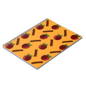 りんごシナモンパターン ノートブック (左側)