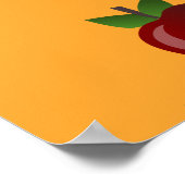 りんごシナモンパターン ポスター (角)