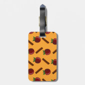 りんごシナモンパターン ラゲッジタグ (裏面縦)