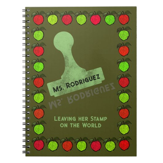 りんごスタンプ先生ギフト ノートブック (正面)