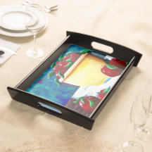 りんごトレイ付き黄色いボウル