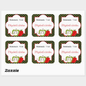 りんごパーソナライズされた大ステッカーから自家製 スクエアシール (シート)