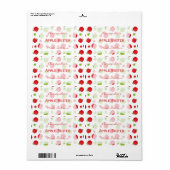 りんごパーソナライズされた缶詰表示 ラベル (フルシート)