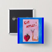 りんごボタンを食べて下さい 缶バッジ (正面&裏面)