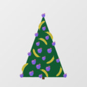 りんごポップ・アートのとバナナを使ったアートクリスマスツリー ウィンドウサイン (シート)