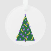 りんごポップ・アートのとバナナを使ったアートクリスマスツリー オーナメント (裏面)