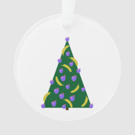 りんごポップ・アートのとバナナを使ったアートクリスマスツリー オーナメント