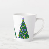 りんごポップ・アートのとバナナを使ったアートクリスマスツリー カフェラテマグ (右)