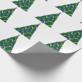 りんごポップ・アートのとバナナを使ったアートクリスマスツリー ラッピングペーパー (角)