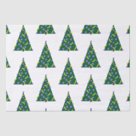 りんごポップ・アートのとバナナを使ったアートクリスマスツリー 薄葉紙