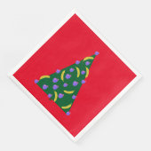 りんごポップ・アートのとバナナ赤のアートクリスマスツリー (コーナー)