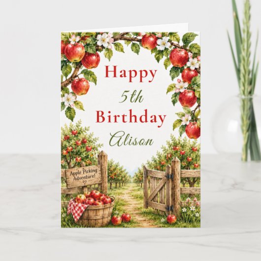 りんご園の誕生日 カード (正面)