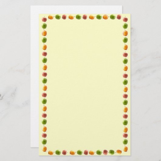 りんご文房具 便箋 (正面/裏面)