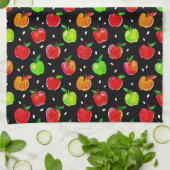 りんご水の色パターン キッチンタオル (折り畳み)