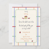 りんご狩りパーティーのご招待 招待状 (裏面)